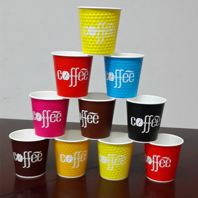 Китай 8 унций Флексографское Алмазный двойной стенкой бумаги кофейные чашки, одноразовые чашки бумаги поставщик