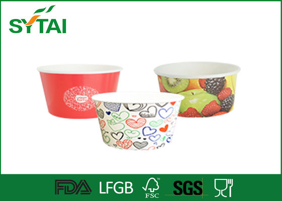Китай 9 унций логотипа двойной чашки мороженого одноразовые бумажные PE / Йогурт кубки с крышками поставщик