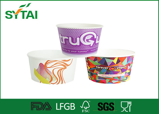 Китай Пользовательские Логотип Одноразовые бумажные Мороженое Чашки йогурта или молока 16oz Красный Белый многоцветный поставщик