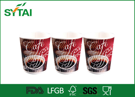Китай Изолированный изготовленный на заказ логос 14oz напечатал бумажные стаканчики пульсации для горячего кофе поставщик