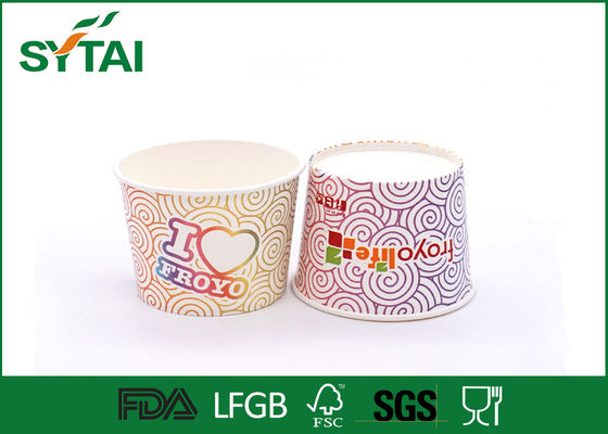 Китай Чашки чашек мороженого творческого дизайна 20 ОЗ красочные бумажные/йогурта поставщик