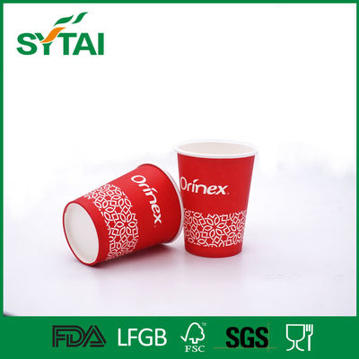 Китай Повторное пользование красного цвета устранимых одностеночных бумажных стаканчиков напитка уникальное экологическое поставщик
