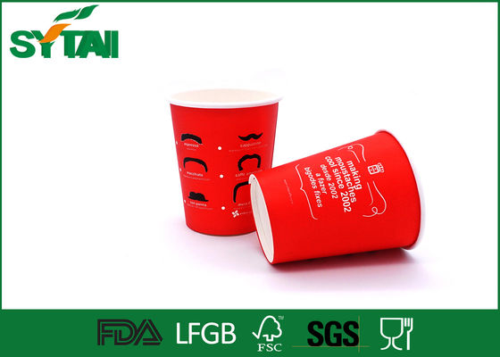 Китай Флексо напечатало красные одностеночные бумажные стаканчики 4-24оз с изготовленным на заказ логотипом, свободным образцом поставщик