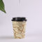 Малый 7,5 унции черная крышка одностенные Бумажные стаканчики, Одноразовые чашки кофе с крышками поставщик