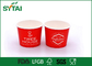 Бумажный стаканчик мороженого красного изготовленного на заказ размера эко- дружелюбный для холодной еды поставщик