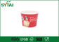 Красное красивое устранимое мороженое придает форму чашки подгонянный логотип Эко дружелюбный поставщик