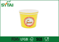 Желтое красочное напечатанное изготовленное на заказ мороженое придает форму чашки устранимое экологически дружелюбное поставщик