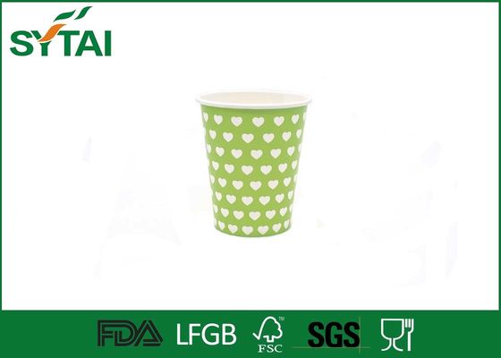 Китай Зеленый цвет напитка как поставленное точки печатание любов одностеночных бумажных стаканчиков устранимое поставщик