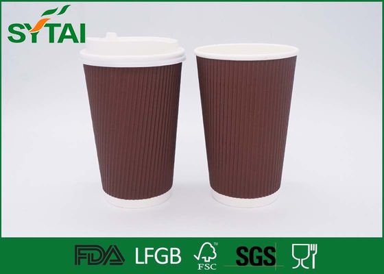 Китай Оптовые бумажные стаканчики пульсации нестандартной конструкции, изолированные устранимые чашки для горячих напитков поставщик