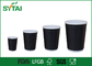 Напечатанные черного чашки бумажных стаканчиков пульсации/капучино Biodegradable устранимые с крышкой поставщик