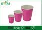 Розовые водоустойчивые устранимые чашки эспрессо с крышками, выбитым рифлёный логосом поставщик